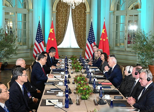  习近平同美国总统拜登举行中美元首会晤