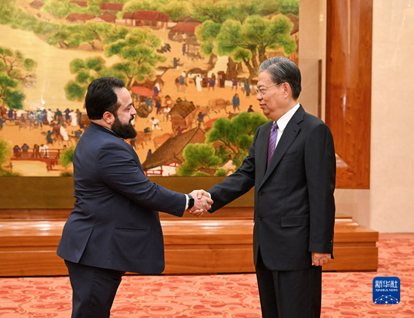  赵乐际同洪都拉斯国会主席雷东多举行会谈